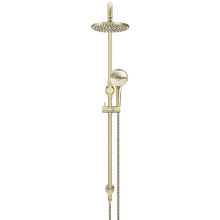 Round 200mm Twin Shower With 3 function Hand Shower & Square Gooseneck